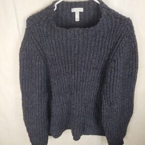 Leith black and blue speckled chunky knit sweater Size 1X Comfycore Cabincore